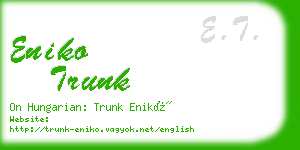 eniko trunk business card